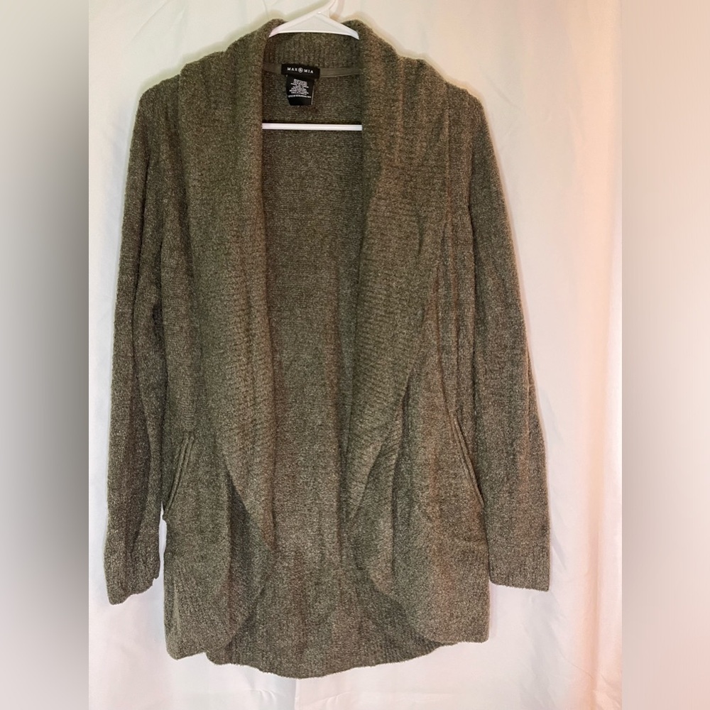 Olive green cardigan